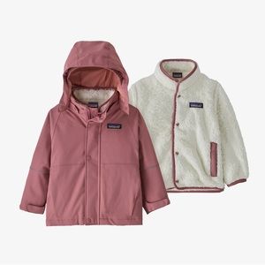Patagonia All Seasons 3-in-1 Jacket - Toddler Girls - Pink/White - Size 4T